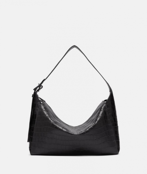 Liebeskind Kroko Lou Hobo M - Schwarz