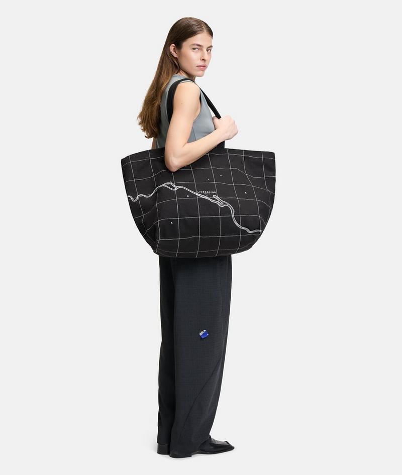 Liebeskind Canvas Shopper L - Schwarz