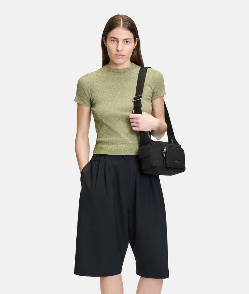 Liebeskind Nylon Lila Crossbody S - Schwarz