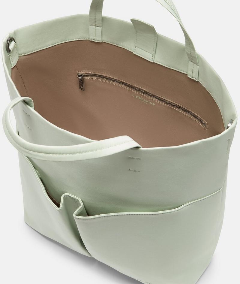 Liebeskind Nylon Hera Tote L - Salbeigrün