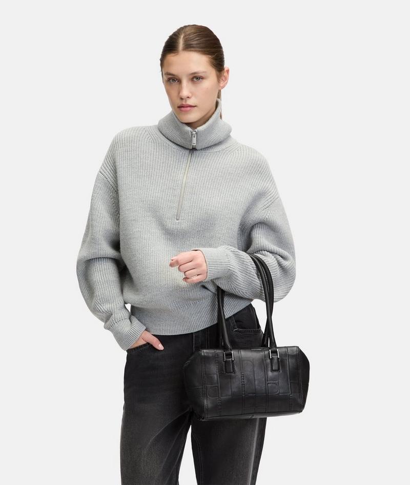 Liebeskind Monogram Kayla Satchel S - Schwarz