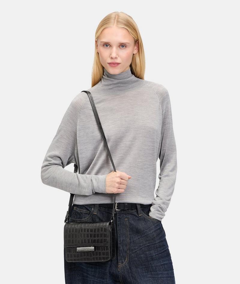 Liebeskind Kroko Alex Crossbody S - Schwarz