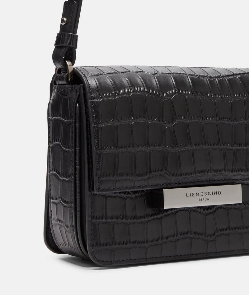 Liebeskind Kroko Alex Crossbody S - Schwarz