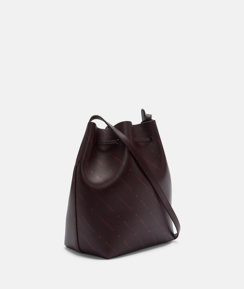 Liebeskind Monogram Bucketbag M - Bordeaux