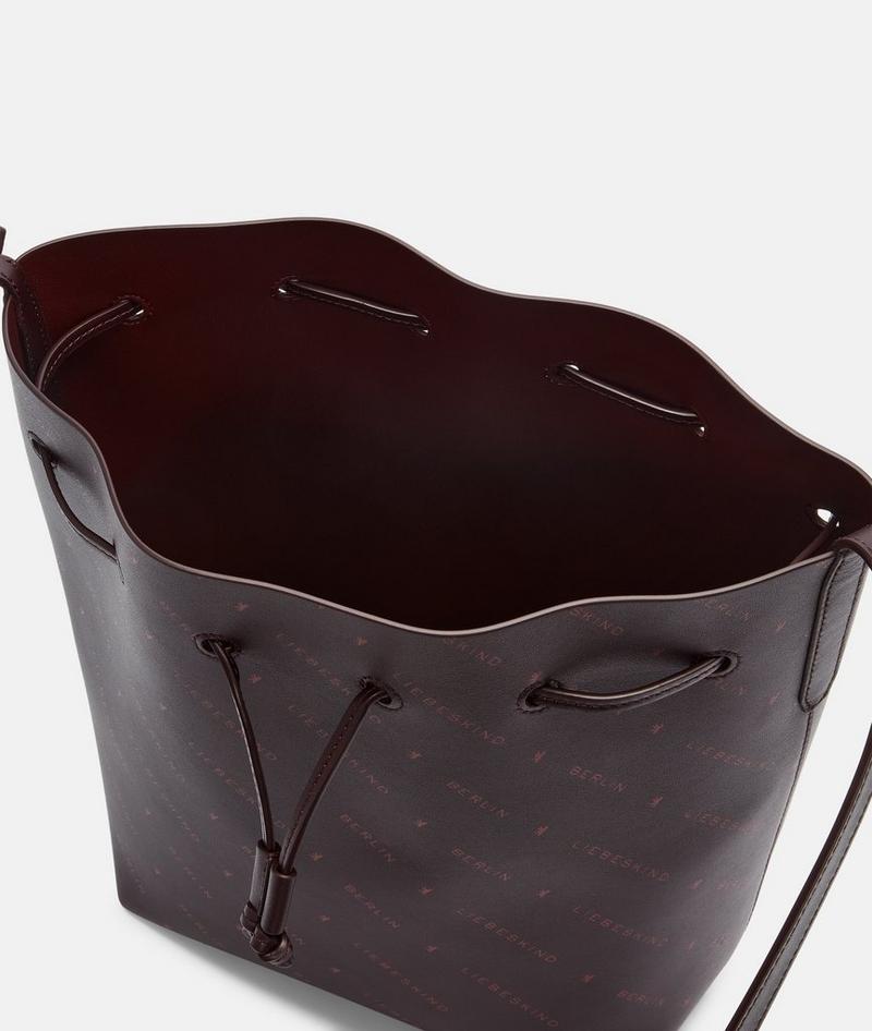 Liebeskind Monogram Bucketbag M - Bordeaux