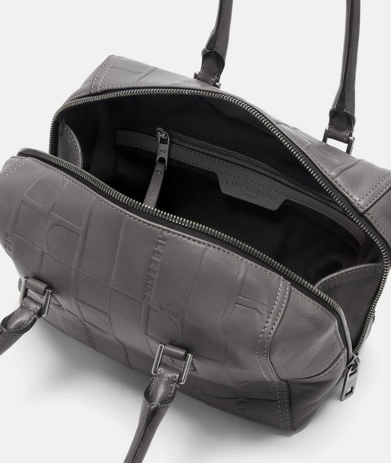 Liebeskind Monogram Kayla Satchel S - Grau Meliert